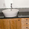 Master bathroom sinks and cabinetry